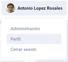 Botón perfil de usuario